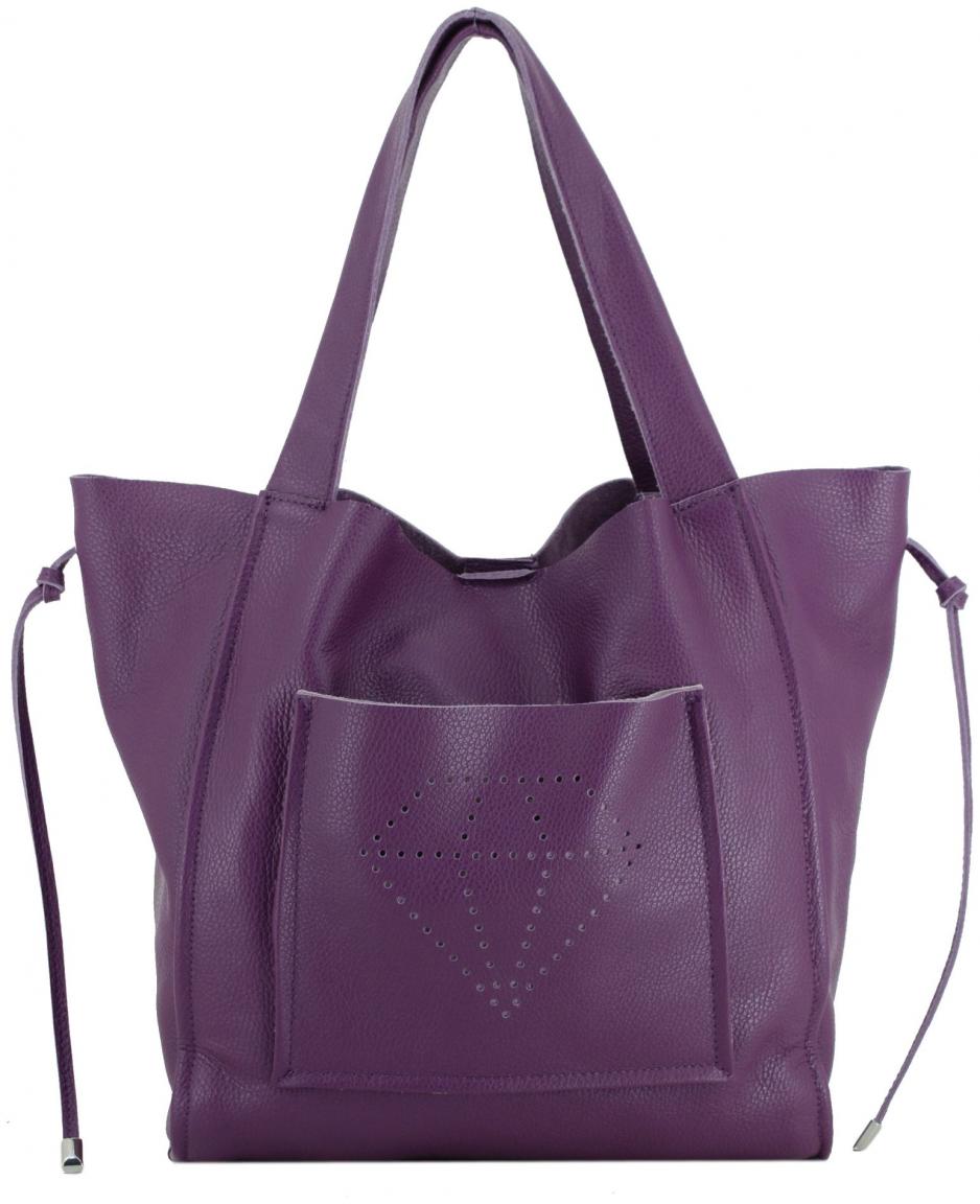 geräumige Shoppertasche Stanzmuster Caleidos Violet variabel