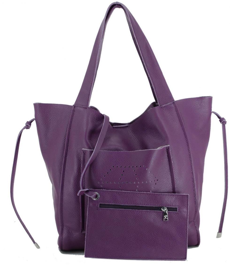 geräumige Shoppertasche Stanzmuster Caleidos Violet variabel