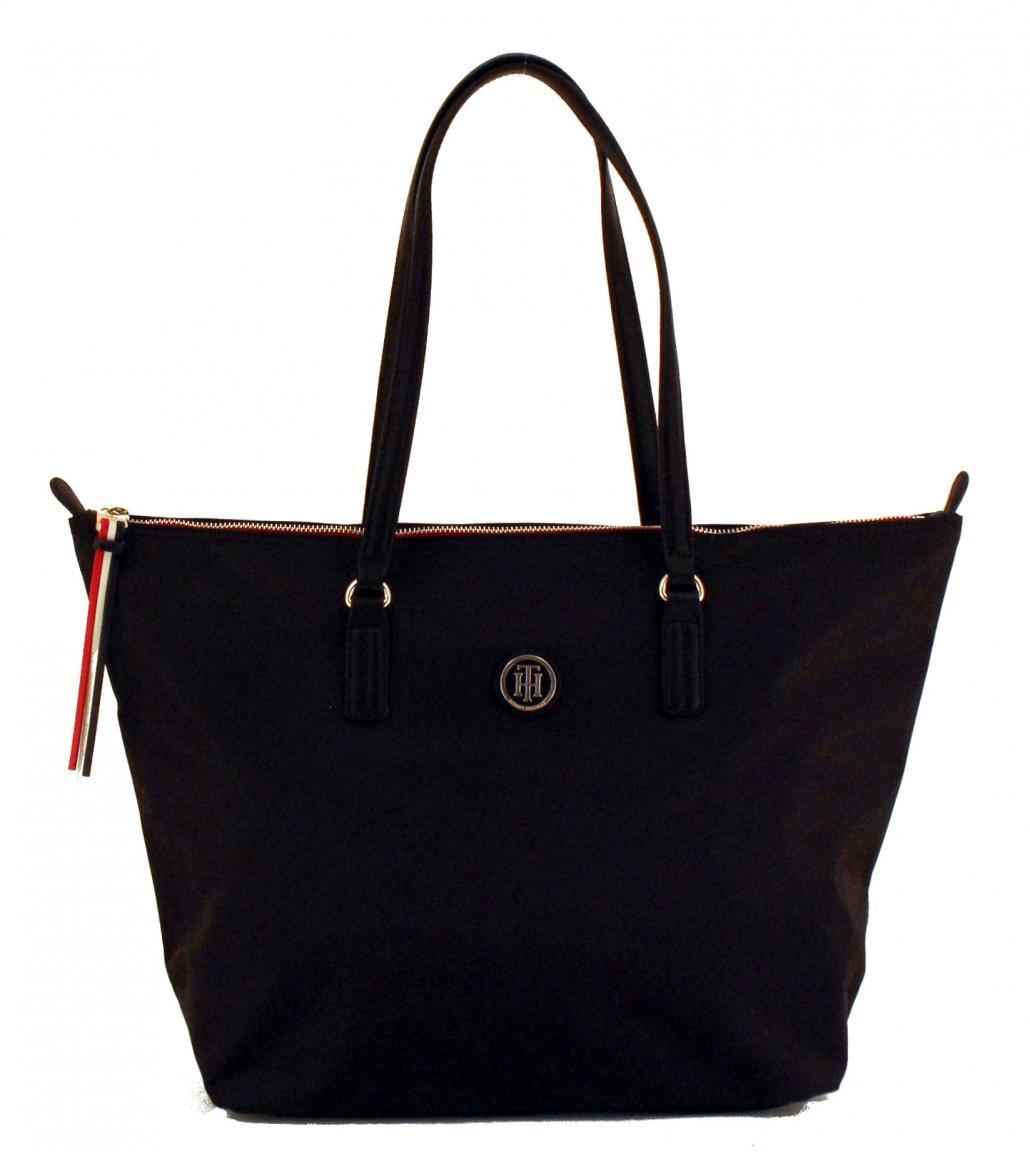 geräumiger Shopper Tommy Hilfiger Poppy Tote Navy Streifen