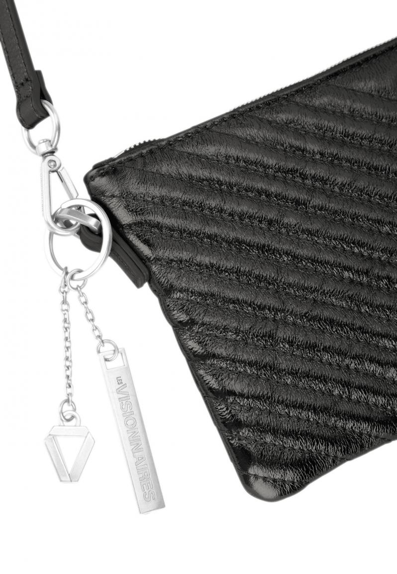 gesteppte Abendtasche Glanzfinish Le Visionnaires Alice Metallic schwarz