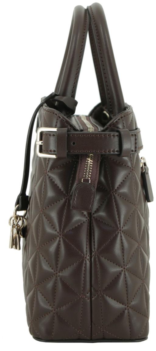 gesteppte Kurzgrifftasche dunkelbraun Paisleigh Espresso Guess