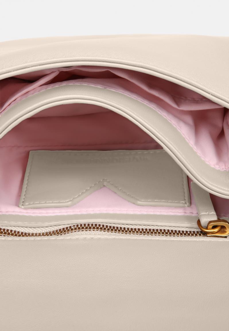 gesteppte Schultertasche hellbeige Les Visionnaires Mila Weave Off White