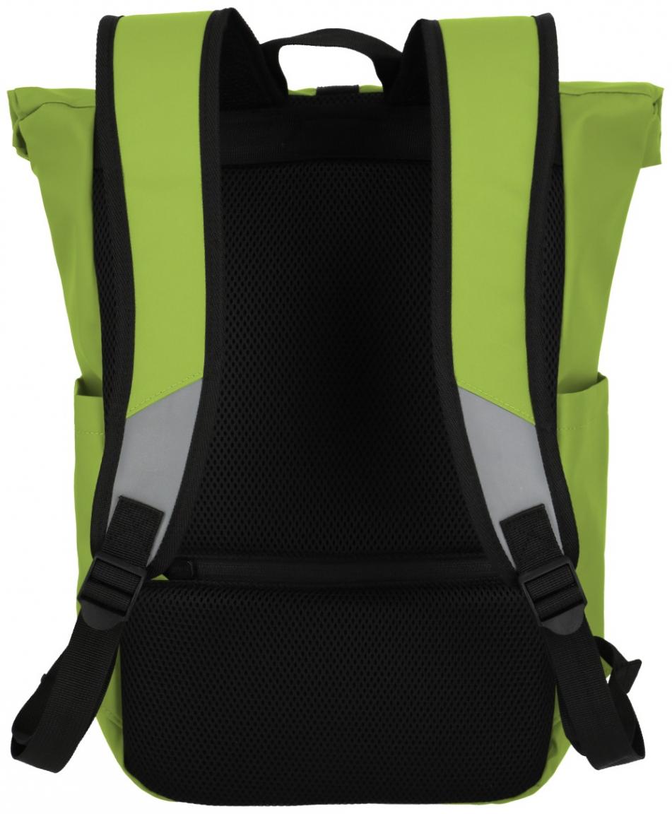 giftgrüner Freizeitrucksack Travelite Basics Roll Up Plane Lime