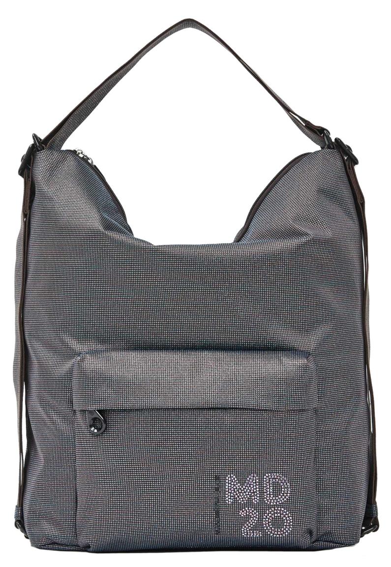 glitzernder Beutelrucksack MD20 Lux Hobo Galaxy blau violett