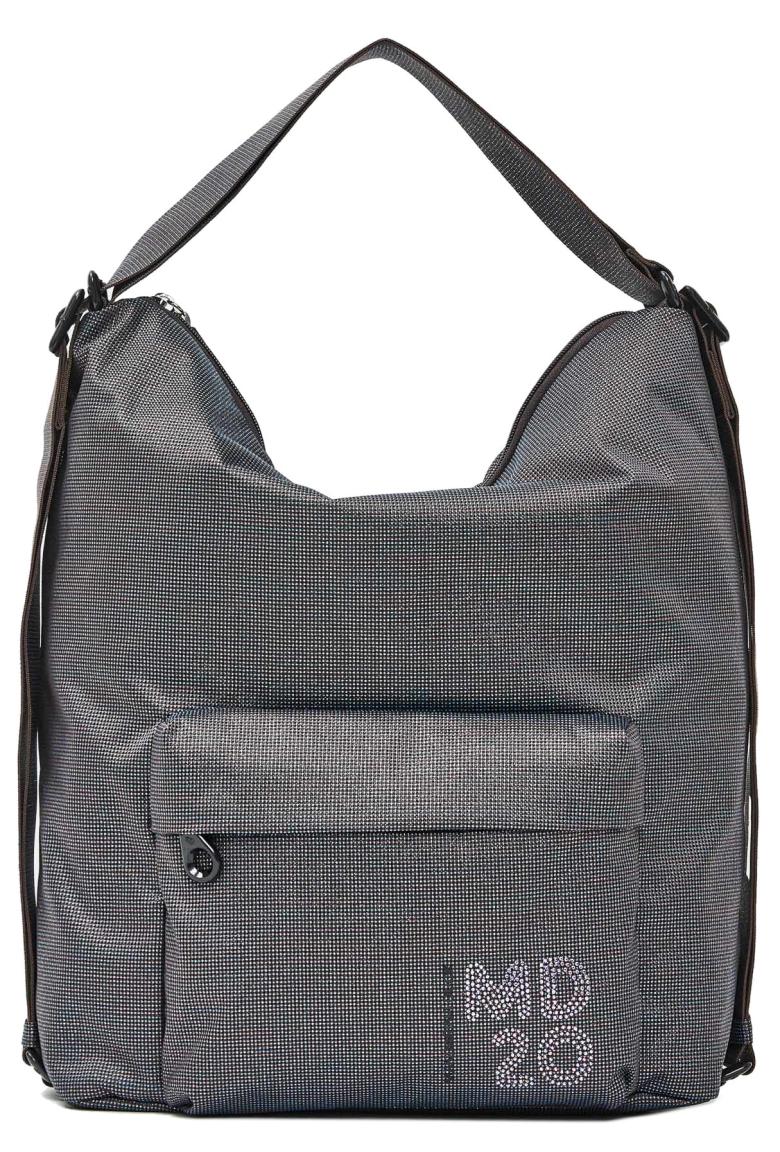 glitzernder Beutelrucksack MD20 Lux Hobo Galaxy blau violett