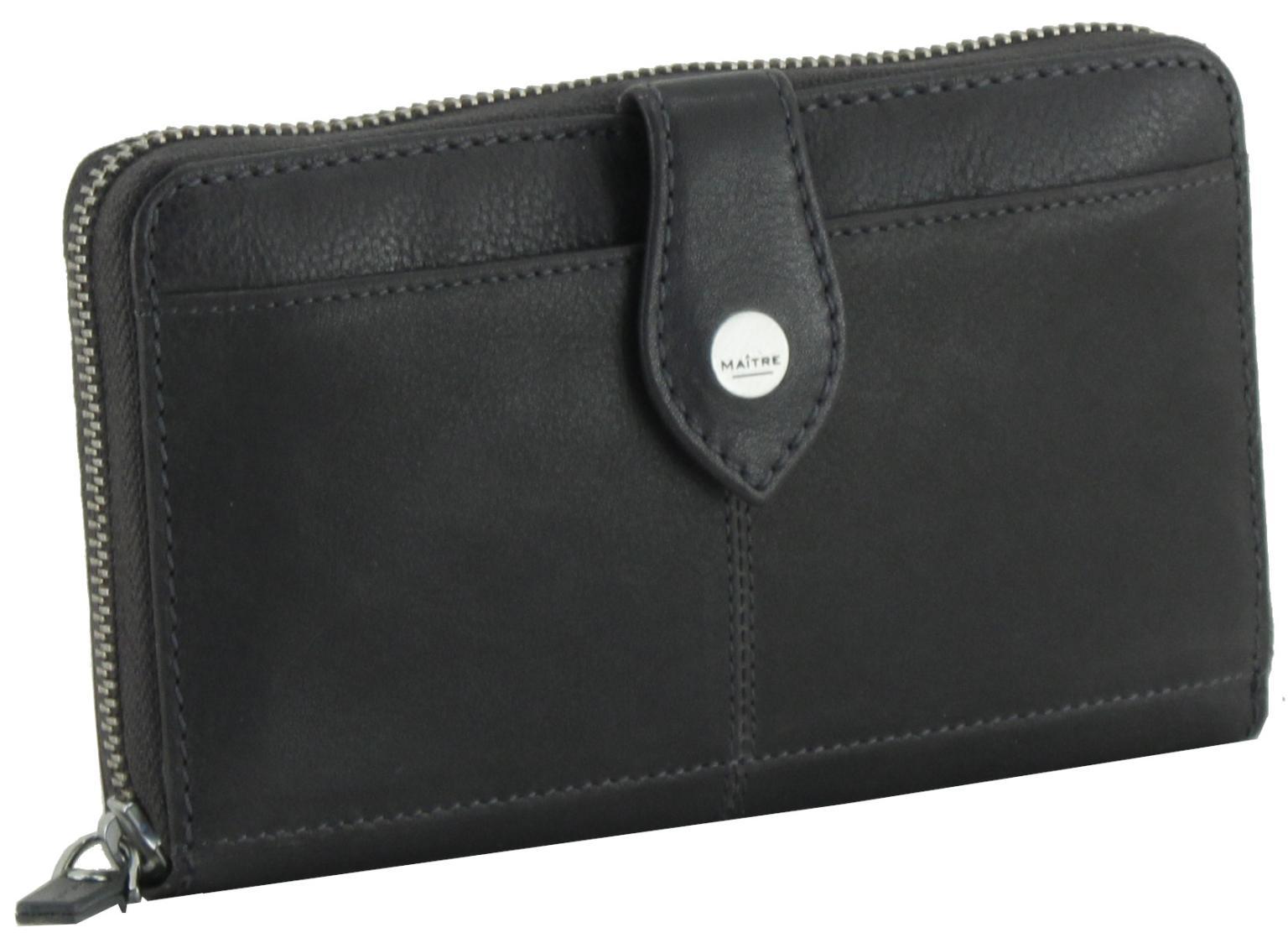 graue Lederbörse Maitre Lemberg Dark Grey Dietrun Purse Grau