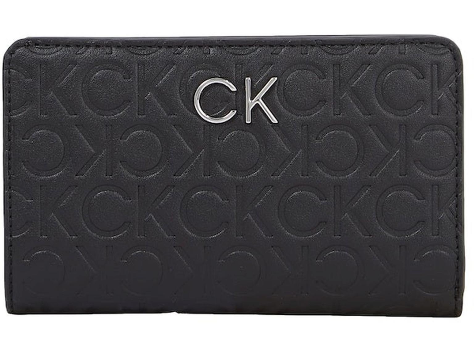 griffiges Damenportmonee Calvin Klein Black Bifold Karten RFID 