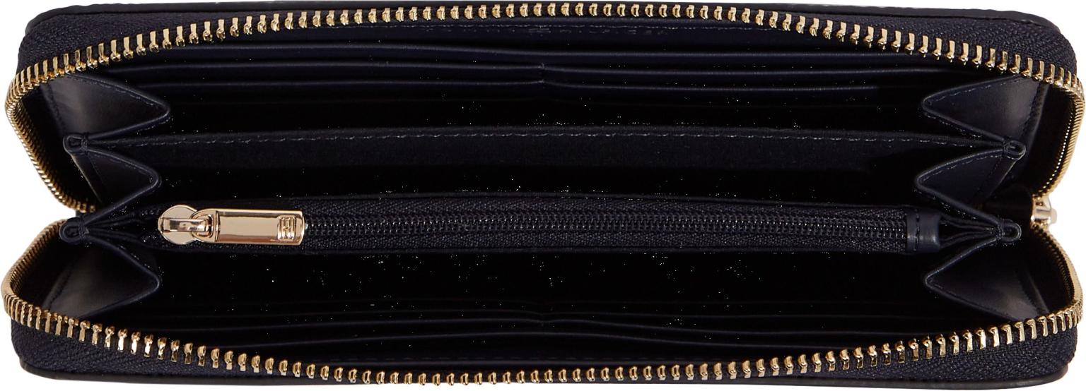große Brieftasche Damen Emblem Tommy Hilfiger dunkelblau