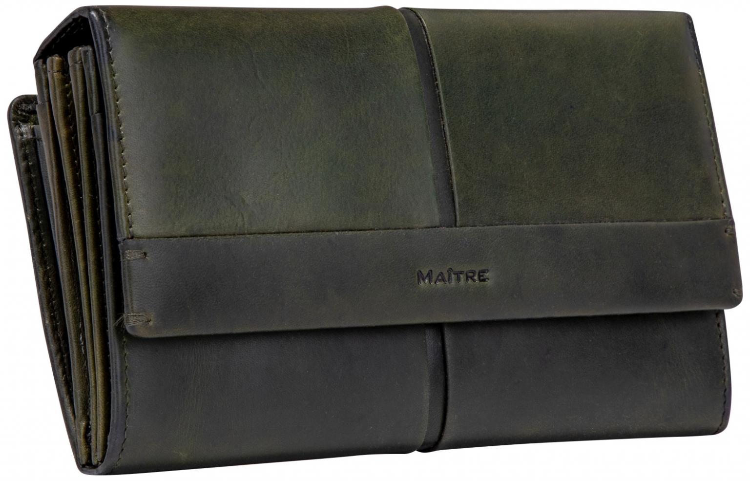 große Damengeldtasche dunkelgrün Vintage Maitre Birkenfeld Diedburg