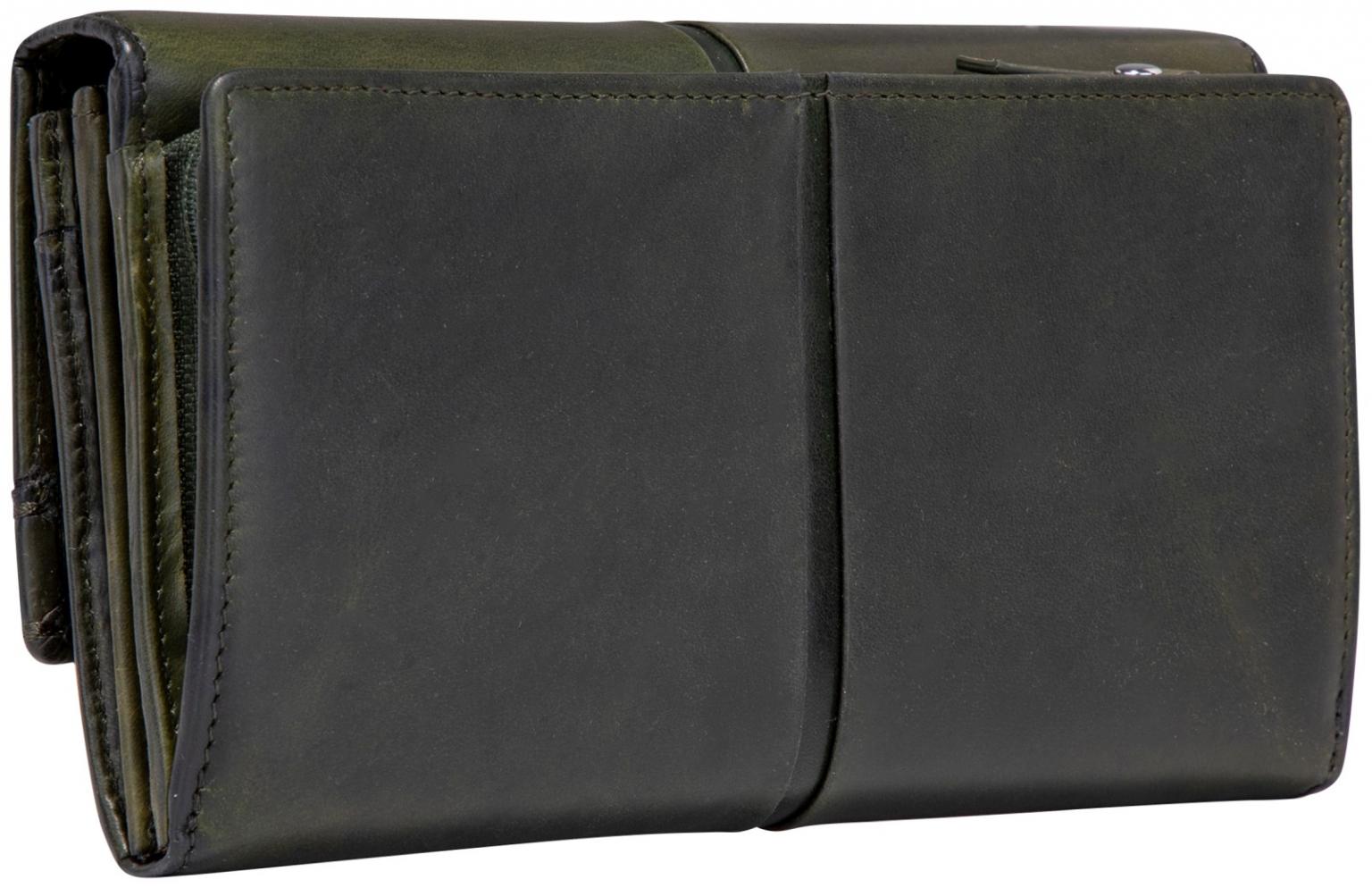 große Damengeldtasche dunkelgrün Vintage Maitre Birkenfeld Diedburg