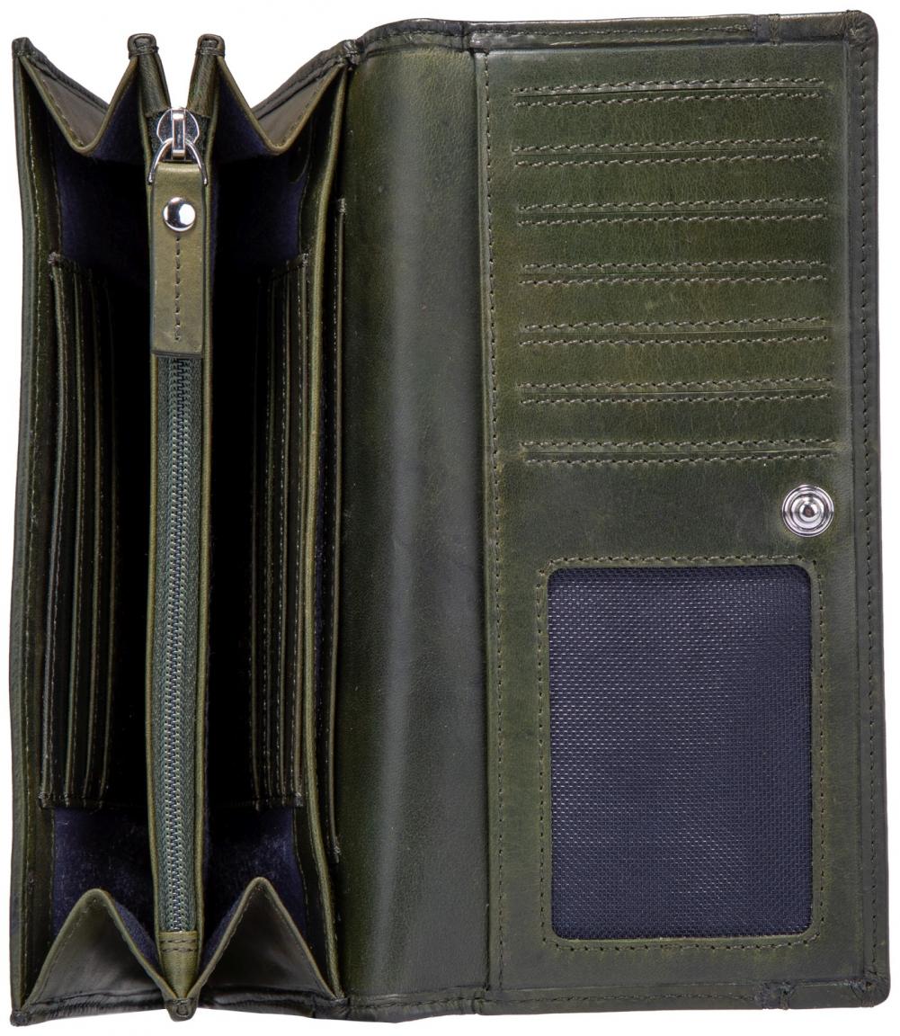 große Damengeldtasche dunkelgrün Vintage Maitre Birkenfeld Diedburg
