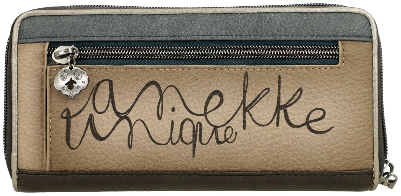 große Geldbörse mit Ziernieten dunkelbunt Anekke Real Manifesto