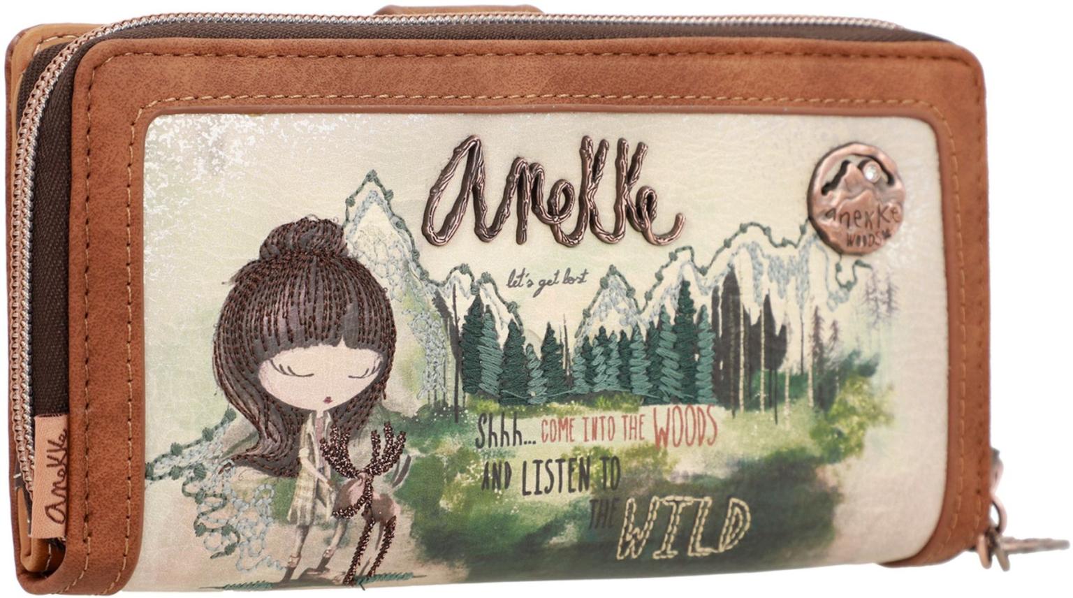 große Geldtasche Anekke The Forest Kanada Wald beige braun Lumberjack