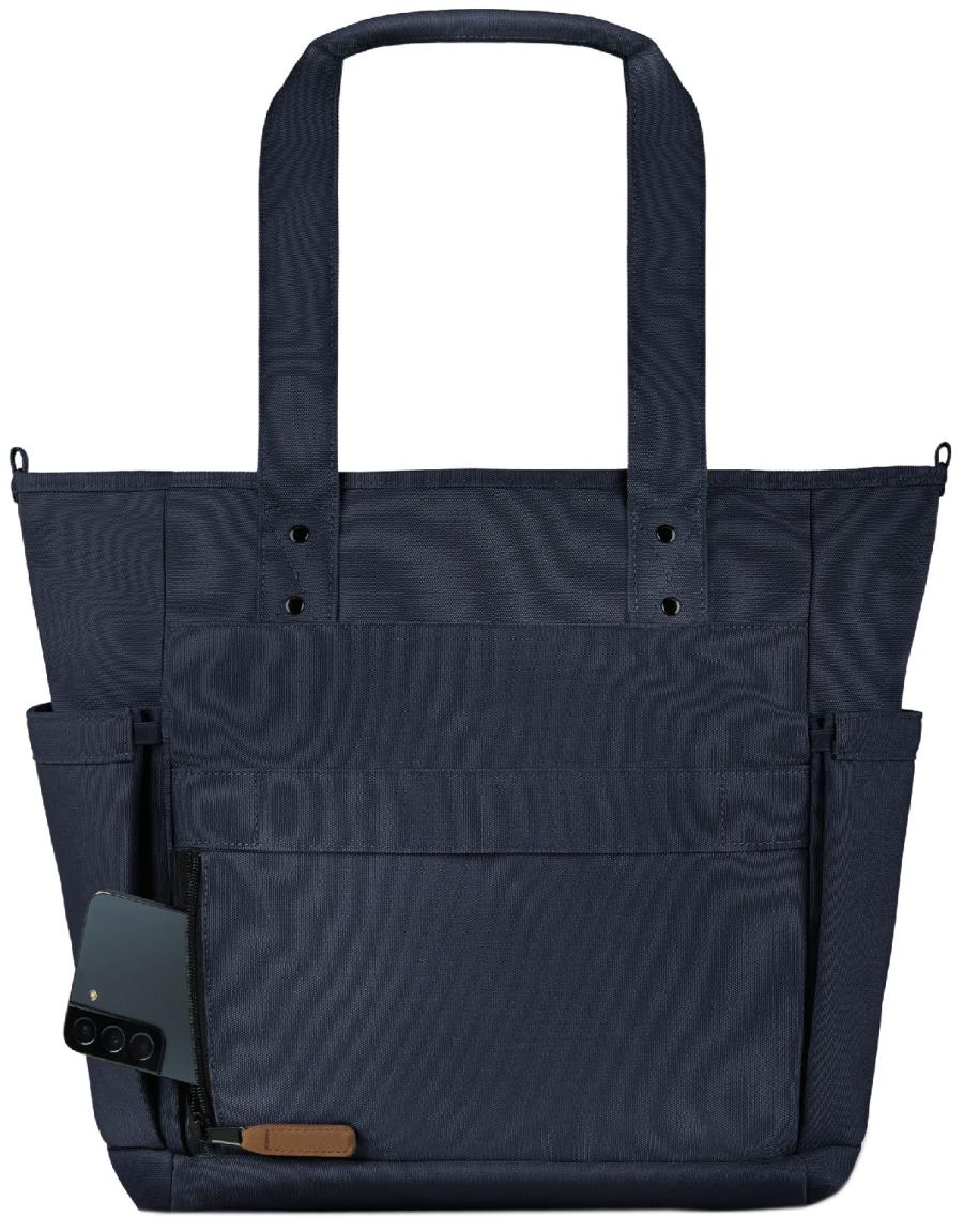 große Handtasche Cabaia Tote Bag Launceston M Vordertasche hellbraun Laptop