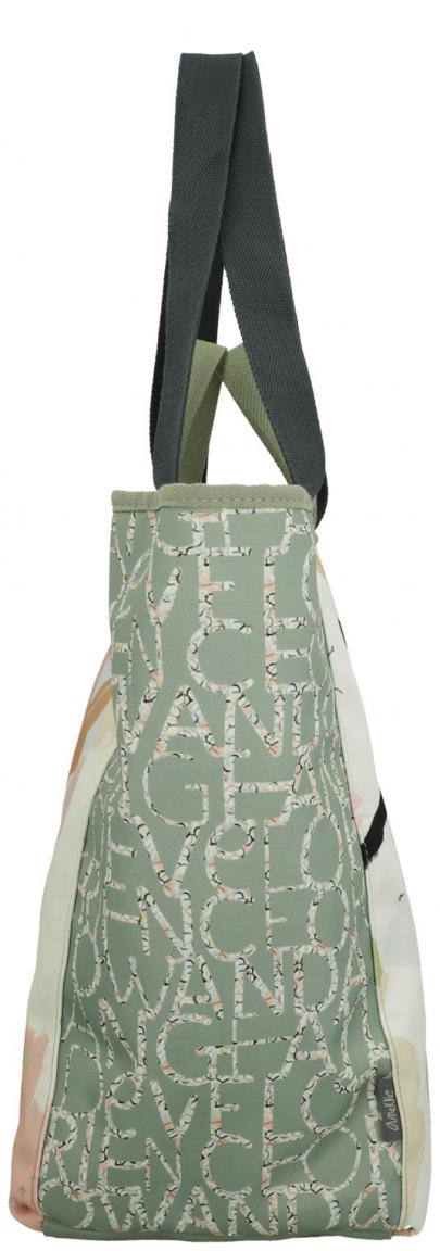 große Henkeltasche rosa grün Anekke Alma Original Logoprint
