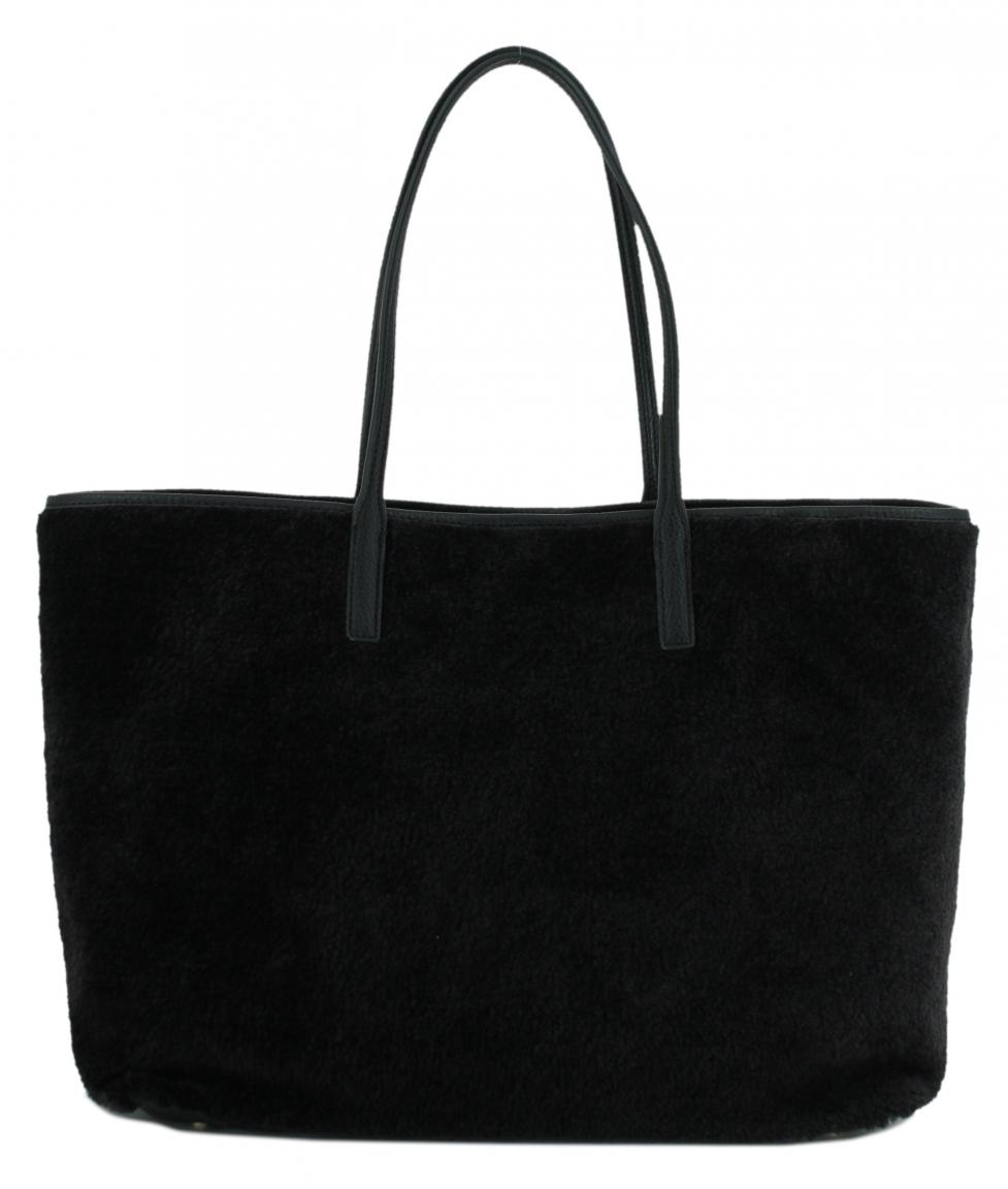 große Henkeltasche schwarz Guess Victtoria Black Tote Bag mit Innentasche