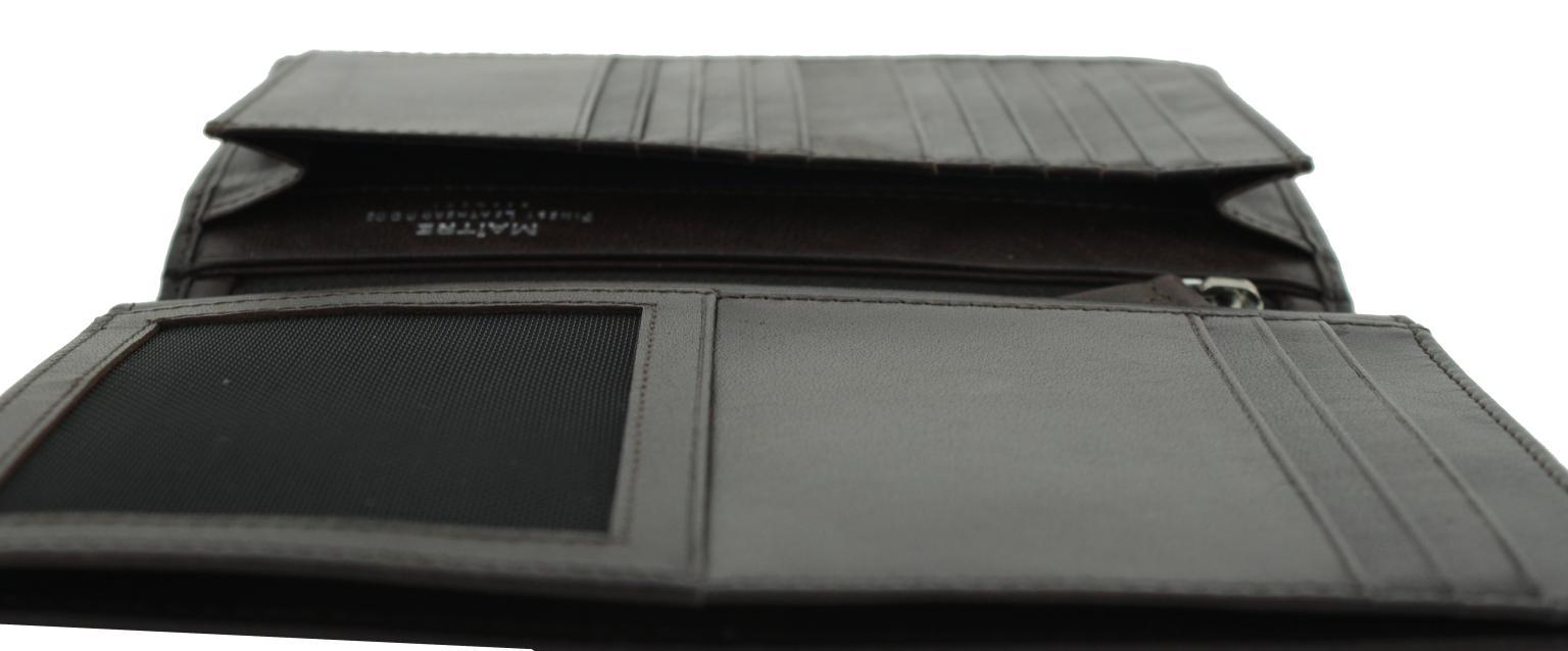 große Herrenbörse Maitre Bruschied Aigwan Wallet Dark Brown Dunkelbraun