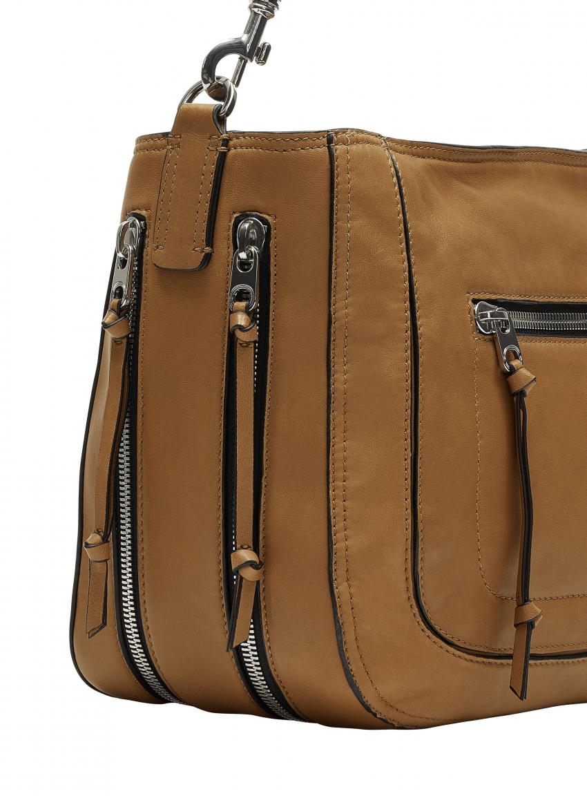 große Hobo Tasche Liebeskind Hobo Large Leder Light tan