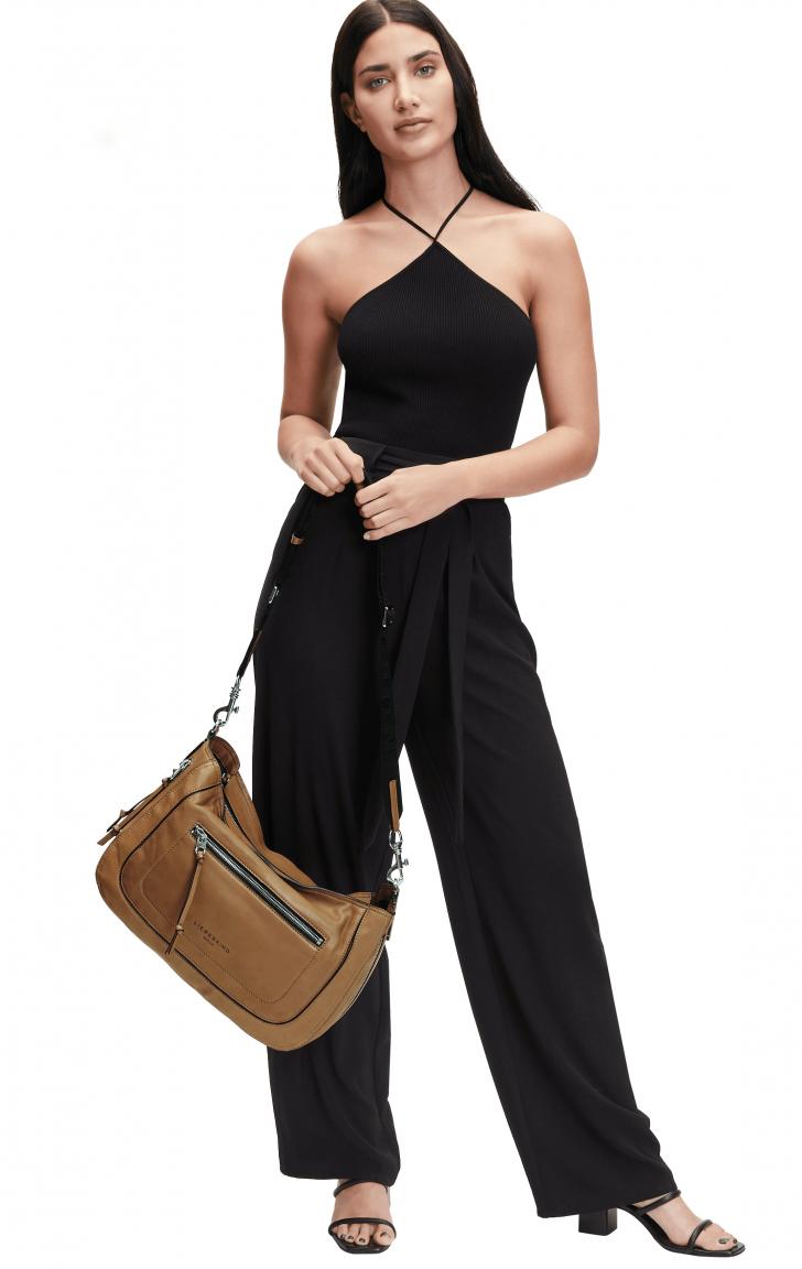 große Hobo Tasche Liebeskind Hobo Large Leder Light tan