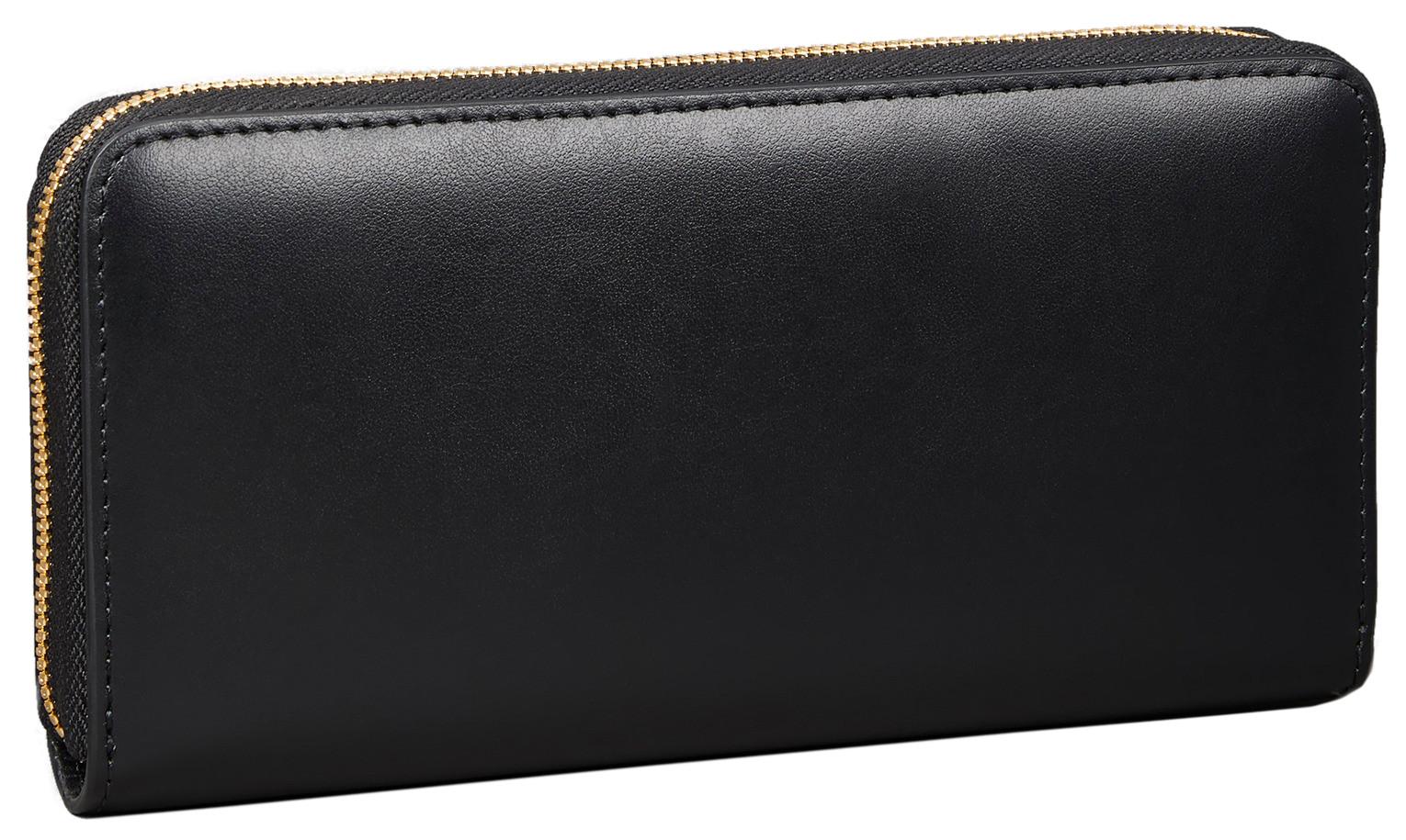 große Lederbörse Calvin Klein schwarz Nappa Zip Around RFID