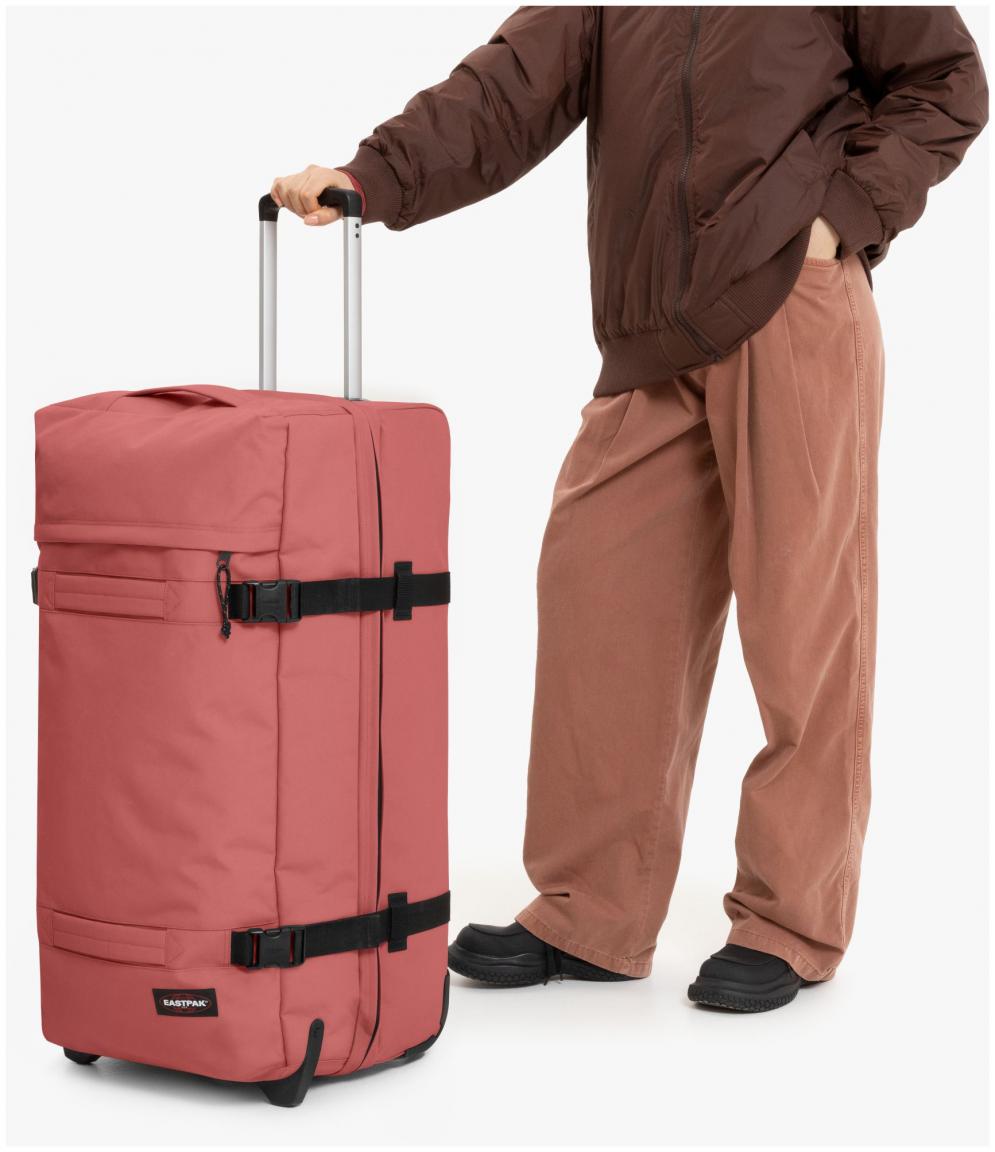 große Rollenreisetasche Eastpak TransitR L Terra Pink 