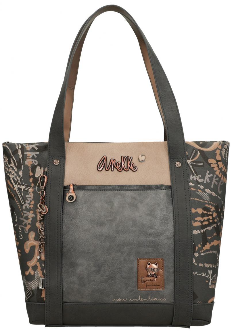 große Shoppertasche Anekke Intentions anthrazit beige