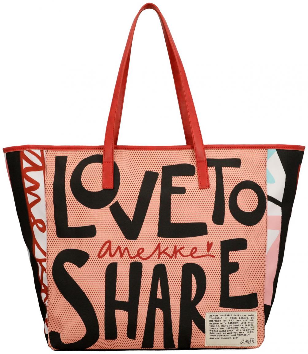 große Strandtasche Anekke Hollywood Love to Share rot bunt