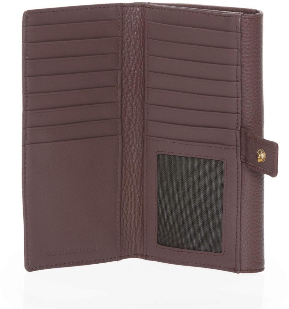 große Überschlagbörse Mandarina Duck Mellow Leather Wallet Balsamic lila
