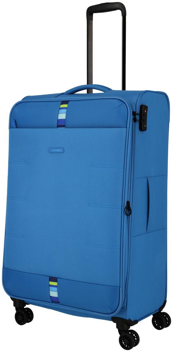 großer Flugkoffer Travelite Rügen L 78cm erweiterbar Mittelblau