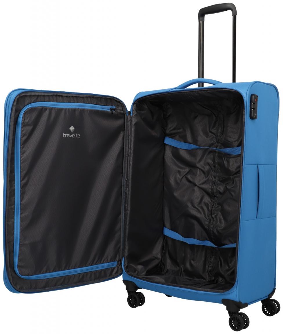 großer Flugkoffer Travelite Rügen L 78cm erweiterbar Mittelblau