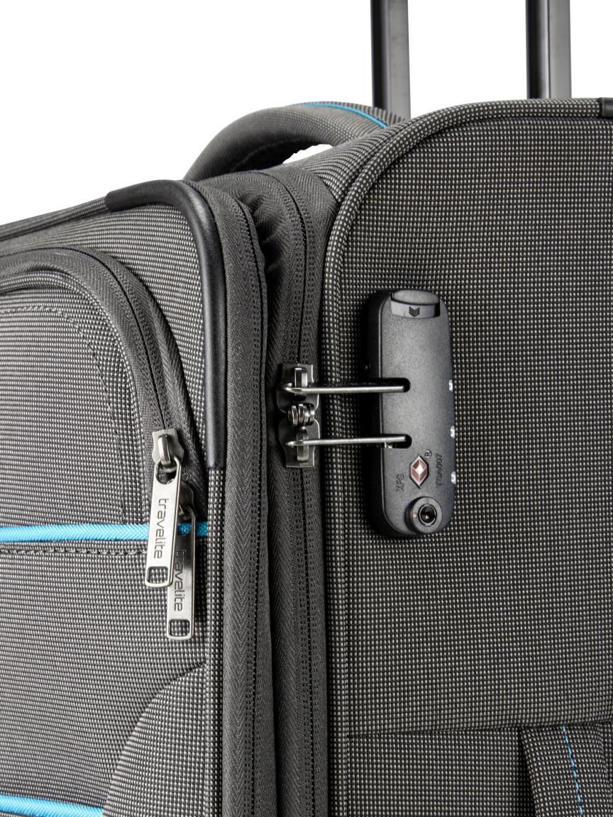 großer Flugkoffer dunkelgrau erweiterbar Travelite Story L 77cm