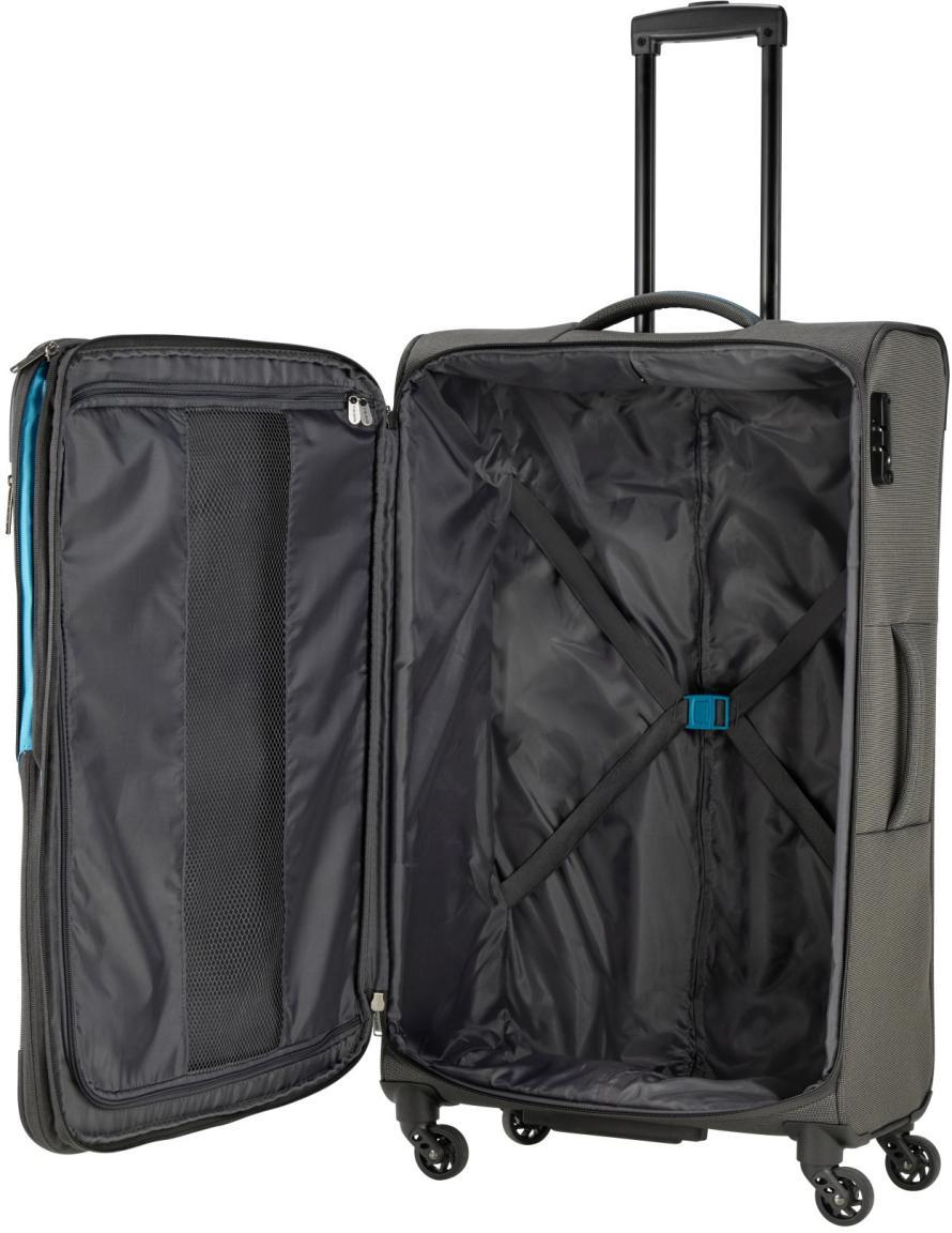 großer Flugkoffer dunkelgrau erweiterbar Travelite Story L 77cm