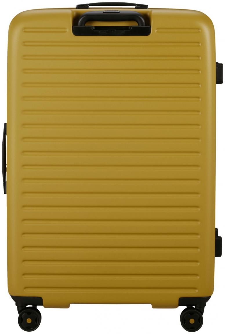 großer Flugtrolley senfgelb Samsonite StackD Spinner L 75cm Mustard