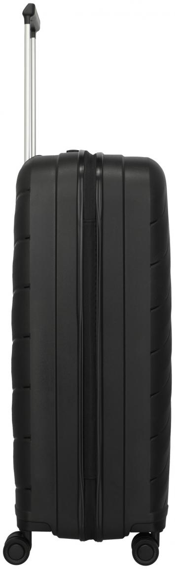 großer Hartschalenkoffer schwarz Travelite Burano 4w Trolley L 75cm