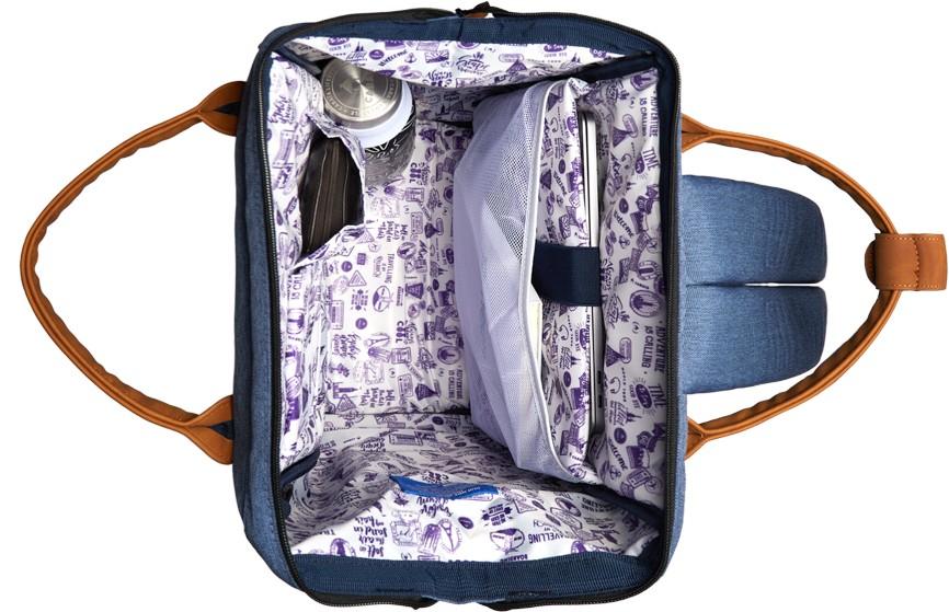 großer Outdoorrucksack Cabaia Paris Large Adventurer blau meliert