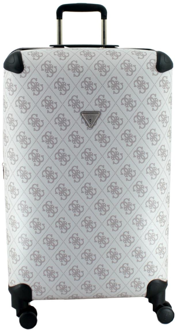 großer Reisekoffer Guess Berta Travel Wheeler L 77cm Dark Taupe Logo