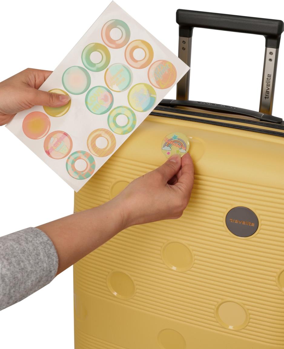 großer Reisekoffer Travelite Smarty L 77cm gelb Hartschale