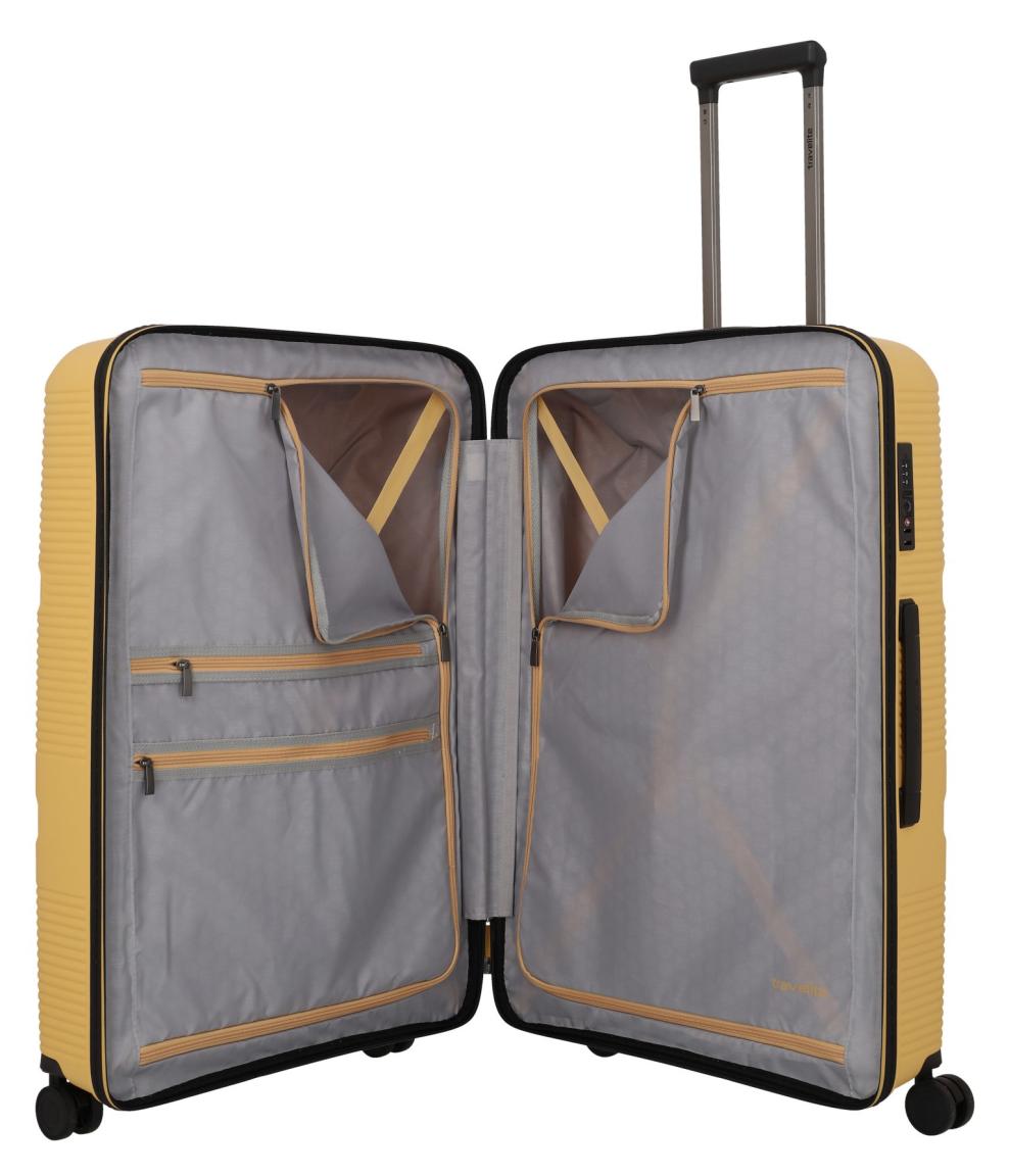 großer Reisekoffer Travelite Smarty L 77cm gelb Hartschale