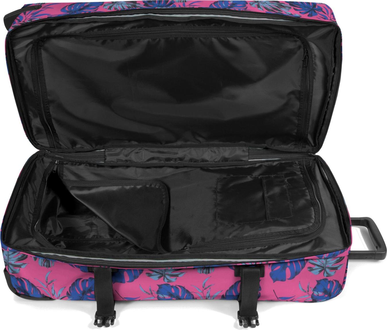 großer Reisetaschentrolley 2 Räder Eastpak Tranverz L Monstera Pink 