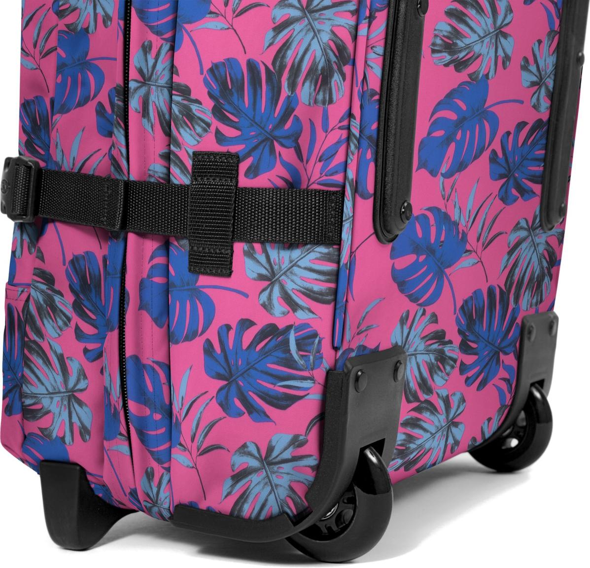 großer Reisetaschentrolley 2 Räder Eastpak Tranverz L Monstera Pink 