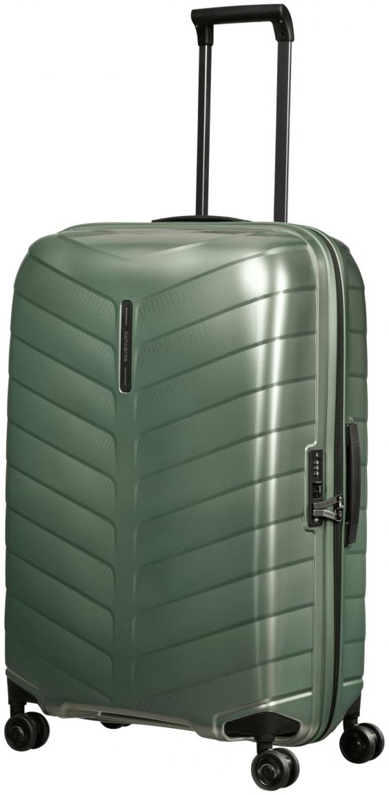 großer Reisetrolley Samsonite Attrix Spinner L 75cm hellgrün