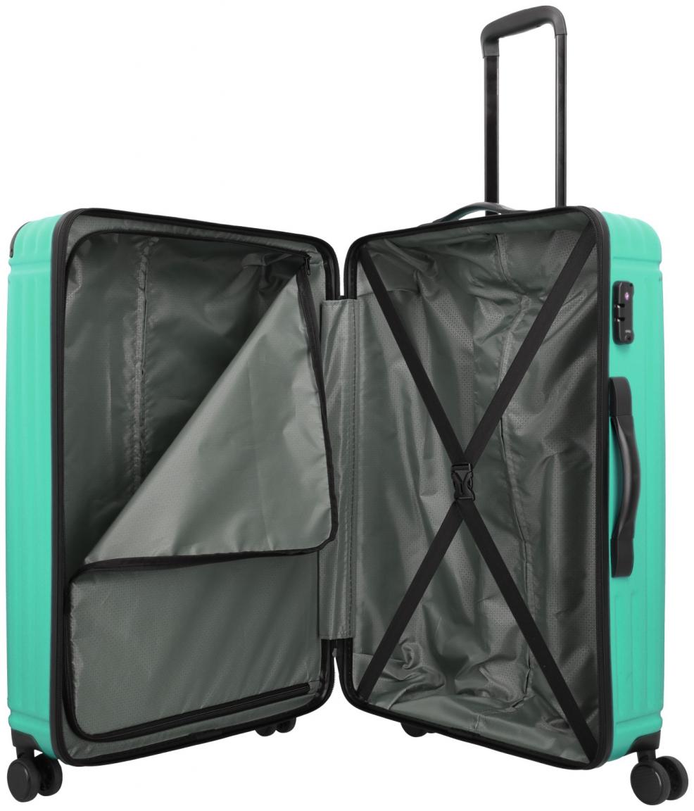 großer Rollenkoffer Travelite Cruise Light Aqua 4w Trolley L 77cm türkis