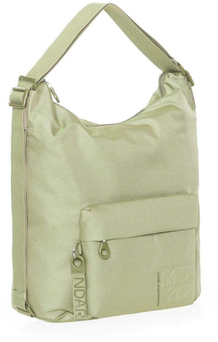 großer Taschenrucksack Mandarina Duck MD20 Hobo Jade grün