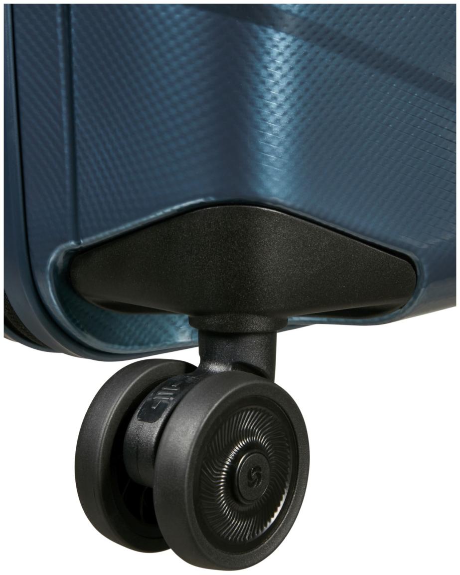 großer Urlaubskoffer Samsonite Attrix Spinner XL 81cm dunkelblau Steel Blue