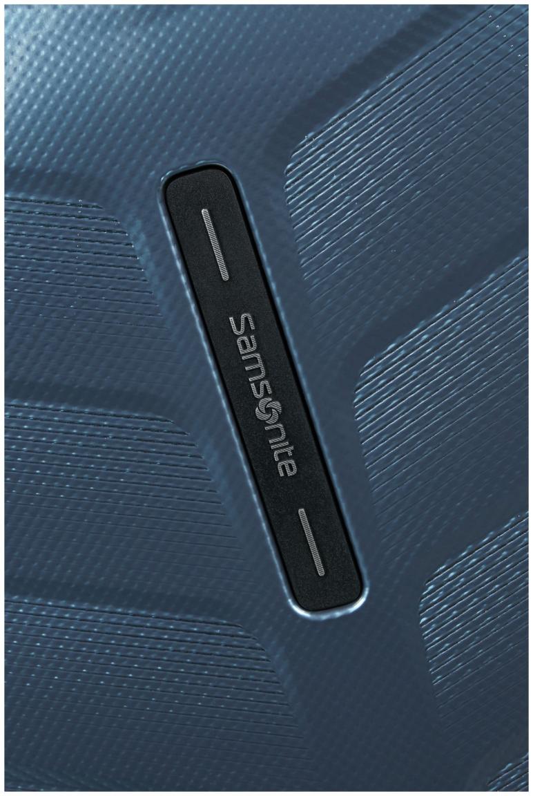 großer Urlaubskoffer Samsonite Attrix Spinner XL 81cm dunkelblau Steel Blue