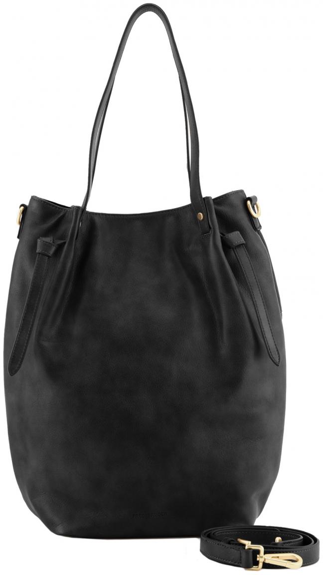 großes Shoppertasche schwarz Leder FREDsBRUDER Just Easy Hobo