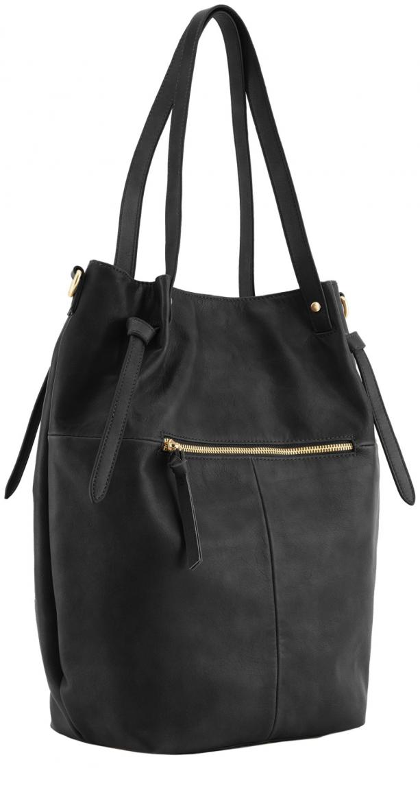 großes Shoppertasche schwarz Leder FREDsBRUDER Just Easy Hobo