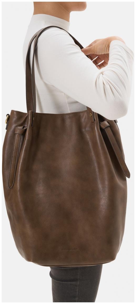 großes Shoppertasche schwarz Leder FREDsBRUDER Just Easy Hobo