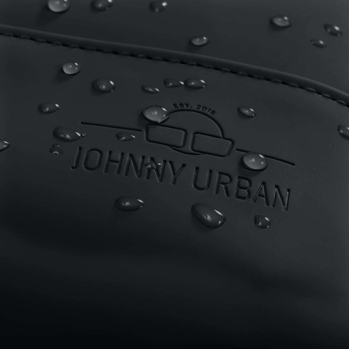 gummierter Tagesrucksack Ruby Johnny Urban Sleek Serie Black Matt
