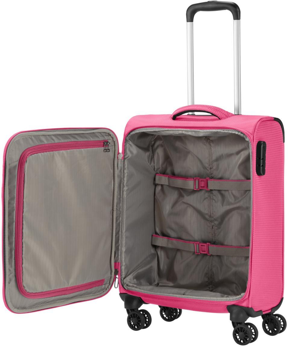 handlicher Kabinenkoffer pink Travelite Seaside S 55cm 4-Rad-Trolley